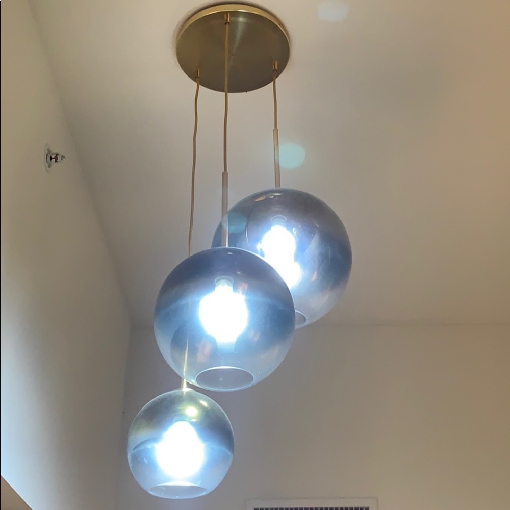 West elm chandelier gold